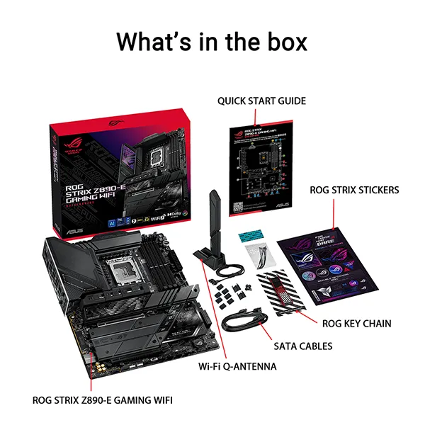 ASUS ROG STRIX Z890-E GAMING WIFI DDR5,LGA 1851 ATX Motherboard