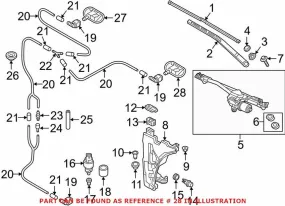 Audi Windshield Washer Nozzle – Front Driver Side 4H0955987C