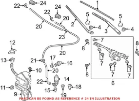 Audi Windshield Washer Nozzle – Front Passenger Side 8U0955988A