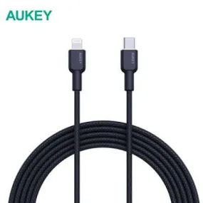 Aukey CB-KCL1/CB-KCL2 Circlet CL Nylon Braided USB-C to Lightning Cable