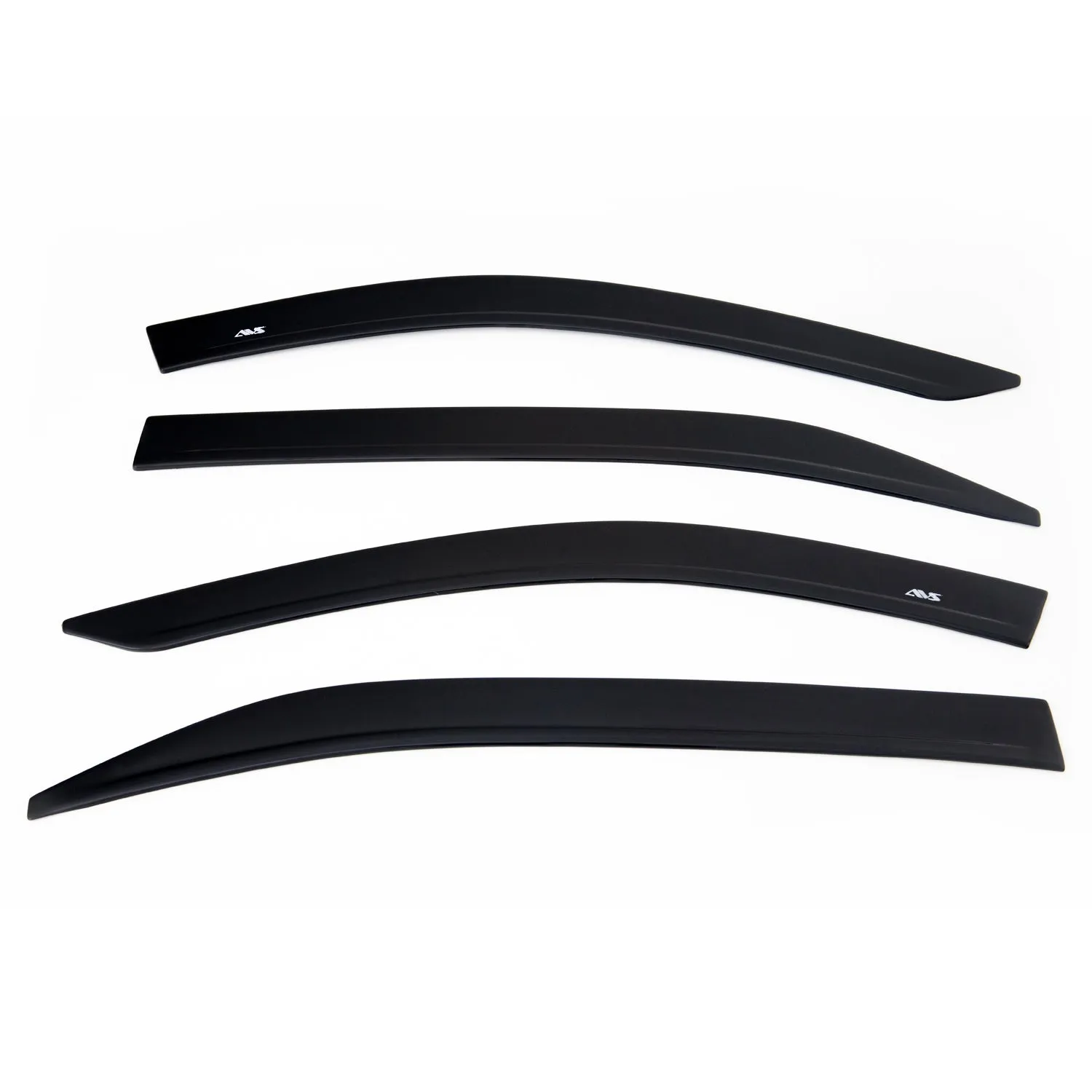 Auto Ventshade Low Profile Ventvisor Side Window Visor - Stick-On - Front/Rear - Plastic - Black