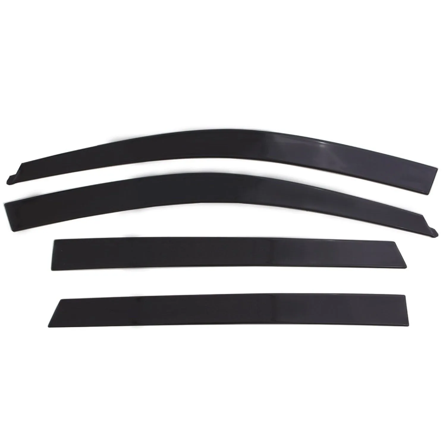 Auto Ventshade Low Profile Ventvisor Side Window Visor - Stick-On - Front/Rear - Plastic - Black