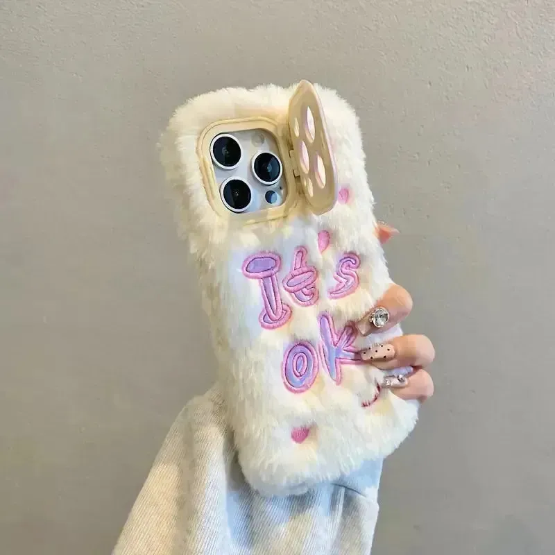 Autumn Heart Plush Phone Case (For iPhones)