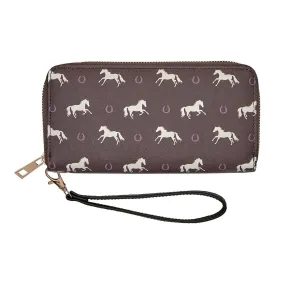 AWST Int'l "Lila" Horses & Horseshoes Clutch Wallet