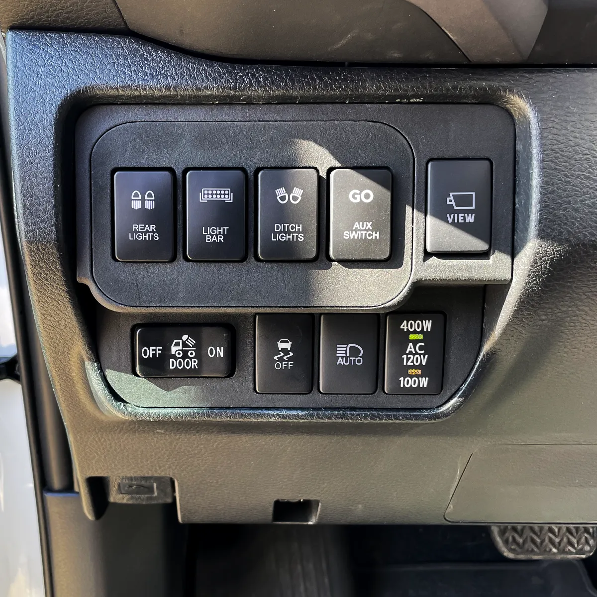 Base Switch Panel for 4 Small Switches Fits 2016 - 2023 Tacoma (Double Cab)