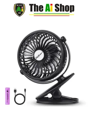 Battery Operated Clip on Mini Desk Fan