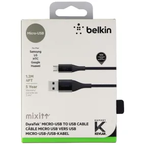 Belkin MIXIT (4-Foot) DuraTek Braided Micro-USB to USB Charge/Sync Cable - Black