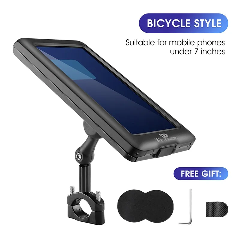 Bike Phone Holder Adjustable Rotatable Waterproof 7.0 inch Mobile Phone Support Motorcycle Bicycle Cycling Mount