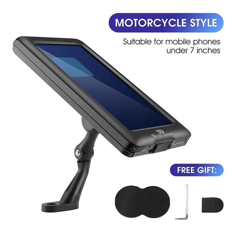 Bike Phone Holder Adjustable Rotatable Waterproof 7.0 inch Mobile Phone Support Motorcycle Bicycle Cycling Mount