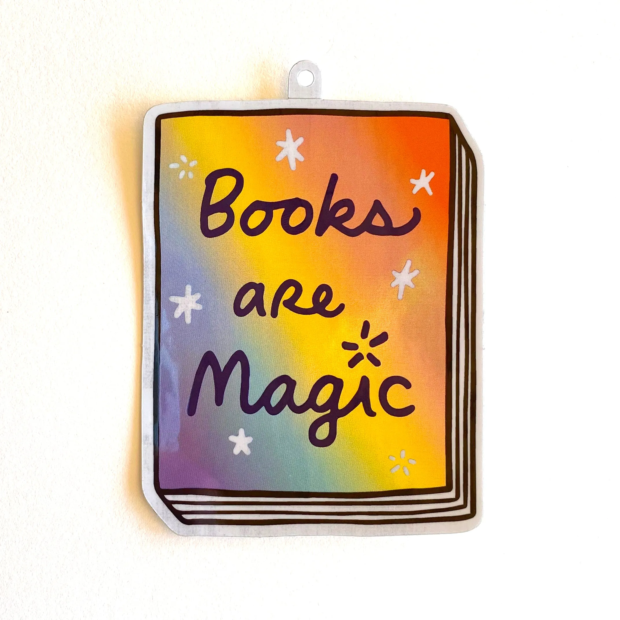 Book Sticker: Books are Magic (Rainbow)