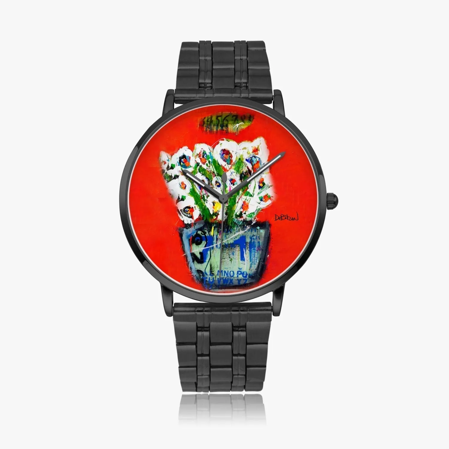 Bouquet Red Steel Strap Quartz watch