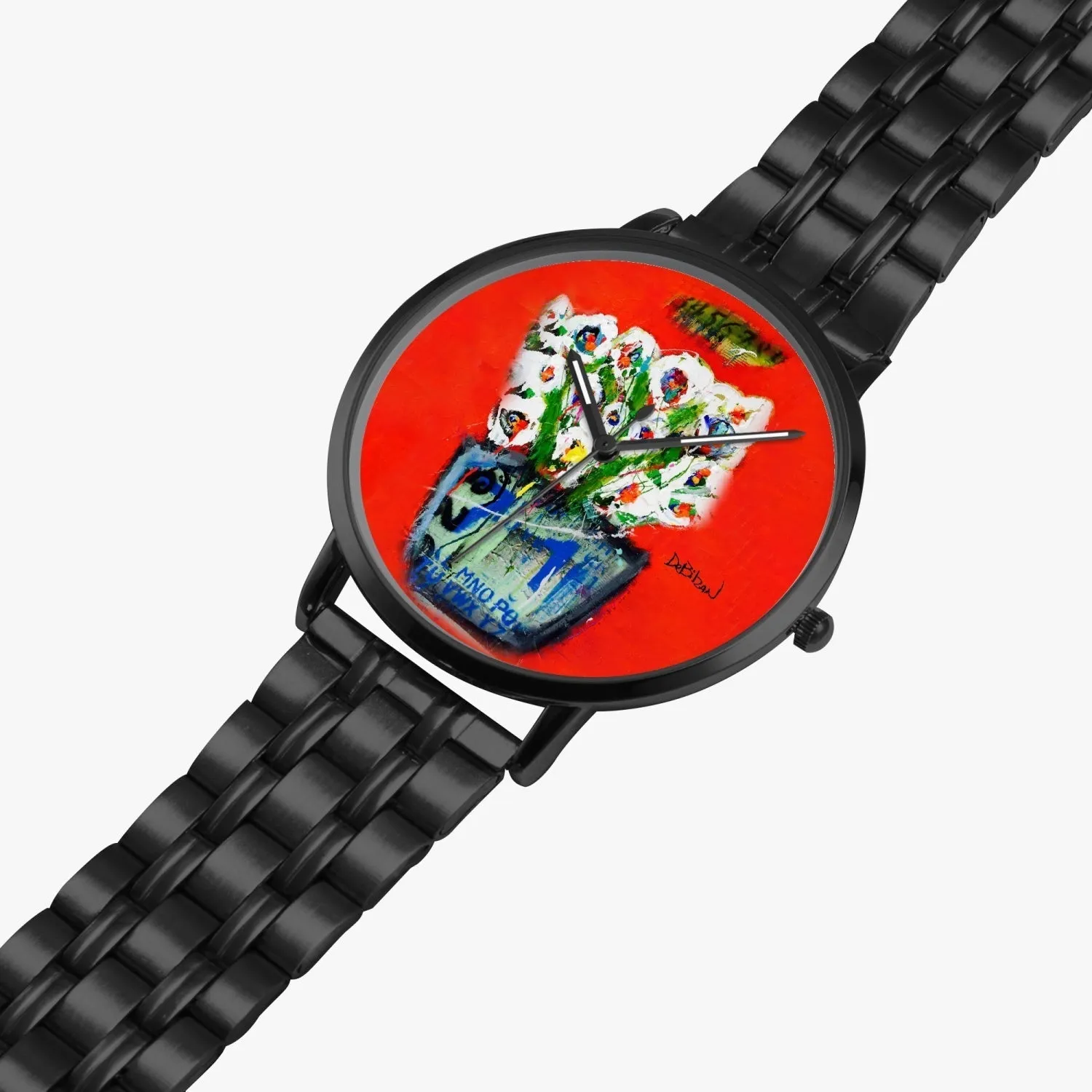 Bouquet Red Steel Strap Quartz watch