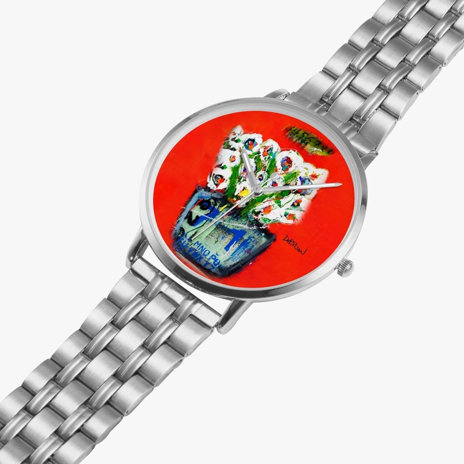 Bouquet Red Steel Strap Quartz watch