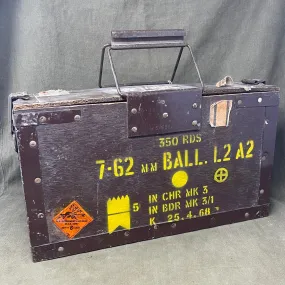 British Wooden Ammunition Box 7.62mm Ball L2A2