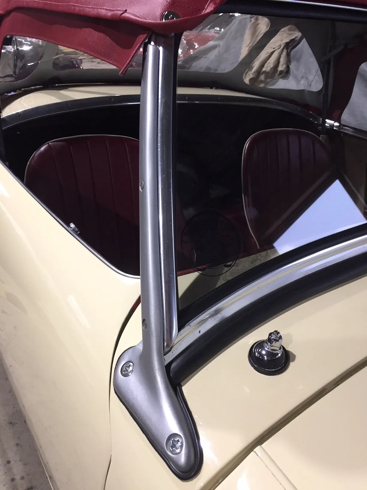 Bugeye Sprite Windshield Frame and Stanchion Restoration and Refinishing