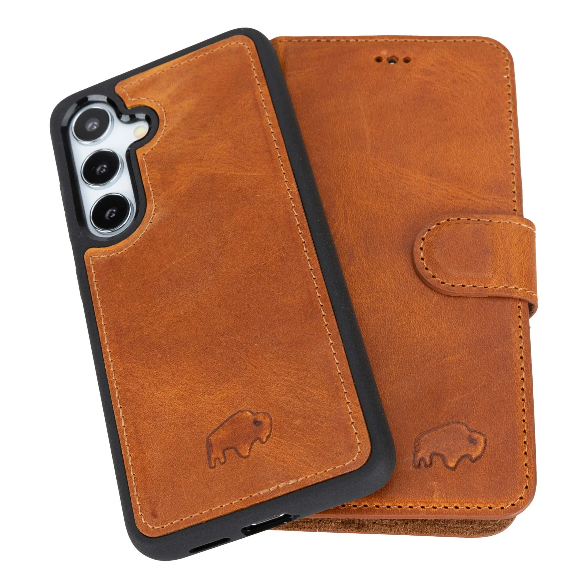 Carter Samsung Galaxy S25 Wallet Case, Golden Brown