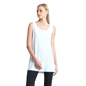 Clara Sunwoo Long "Extender" Tank Top in White - TKL-WHT - Size XS Only!