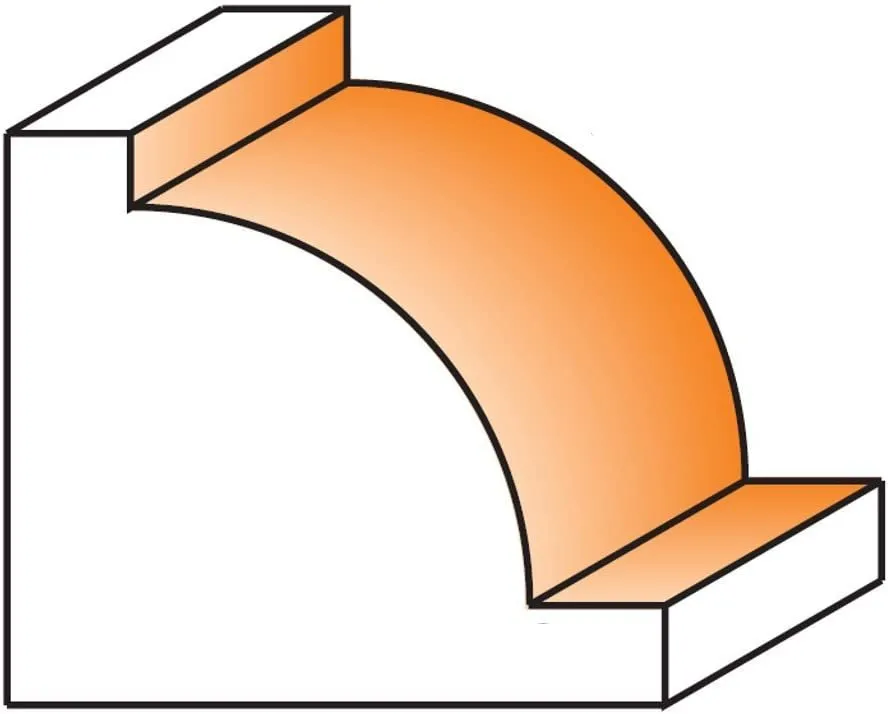 CMT 827.627.11 Ovolo Bit, 1/2-Inch Radius, 1/2-Inch Shank