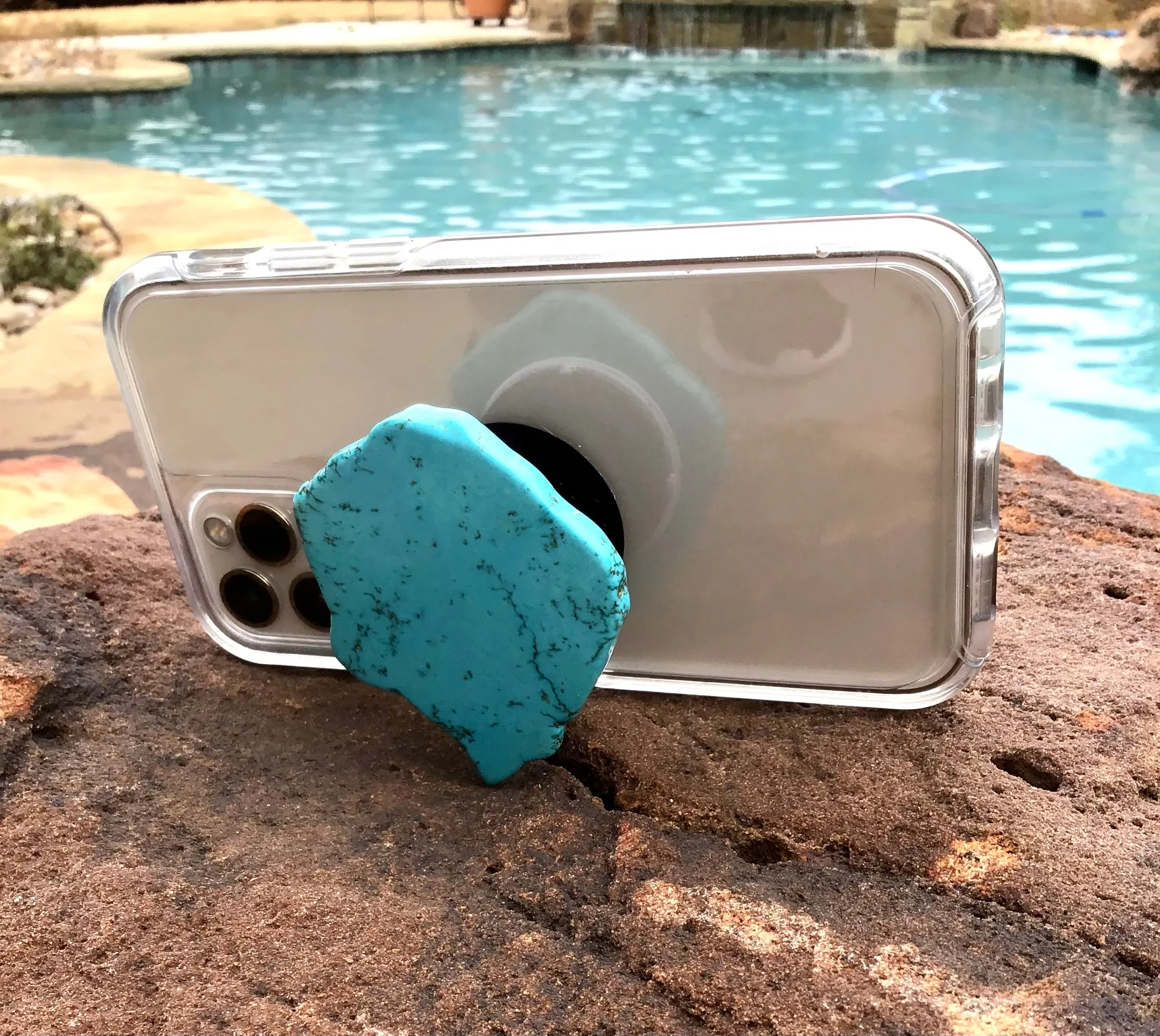 Colorful Turquoise Cell Phone Grips