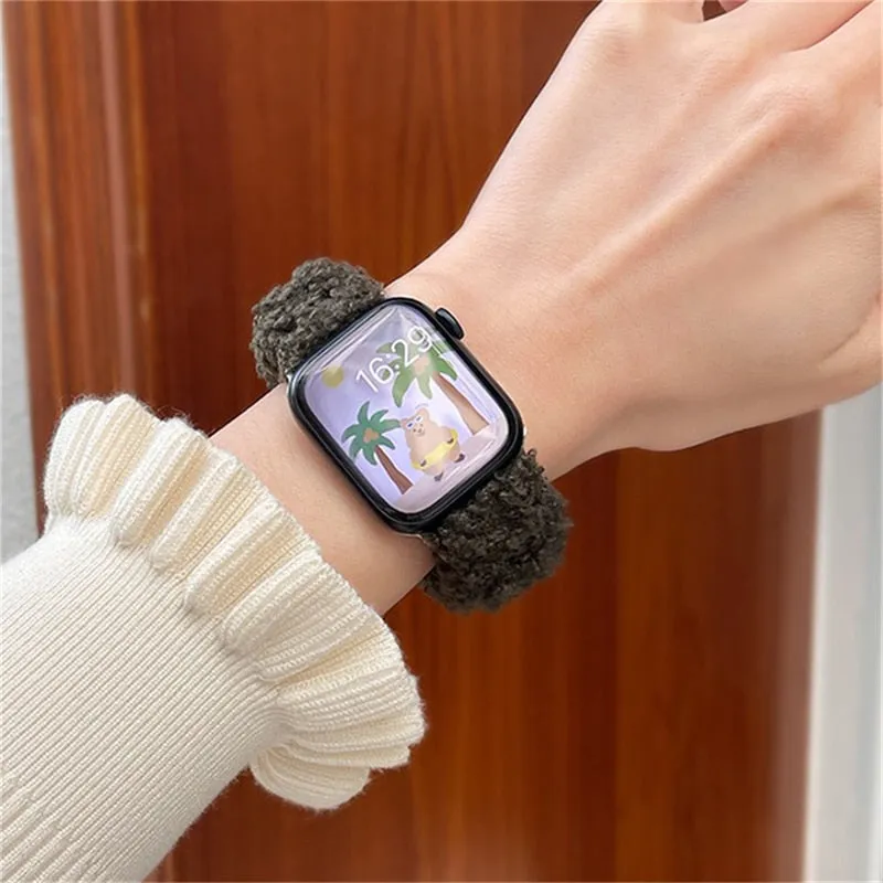 Cozy Plush Smart Watch Wristband