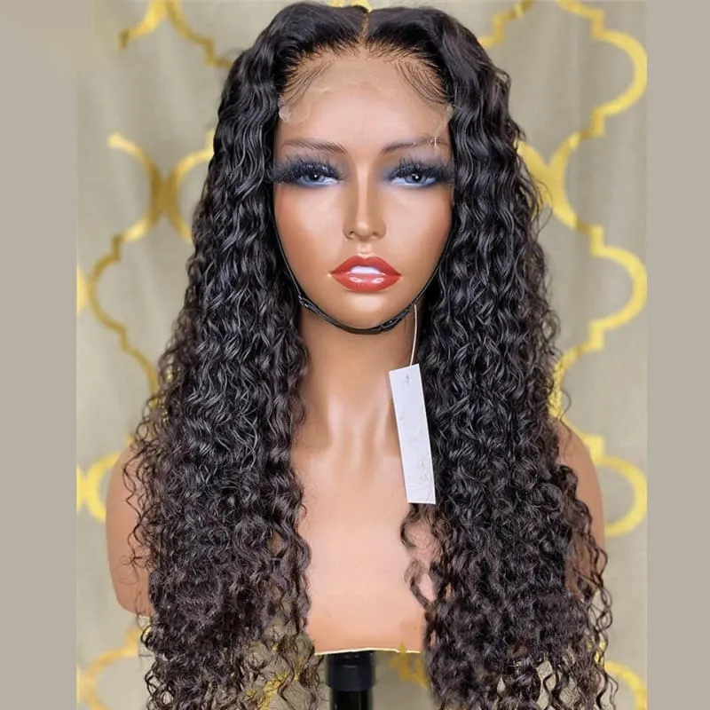 Curly High Temperature Black Lady Silk Wig for a Bold Look