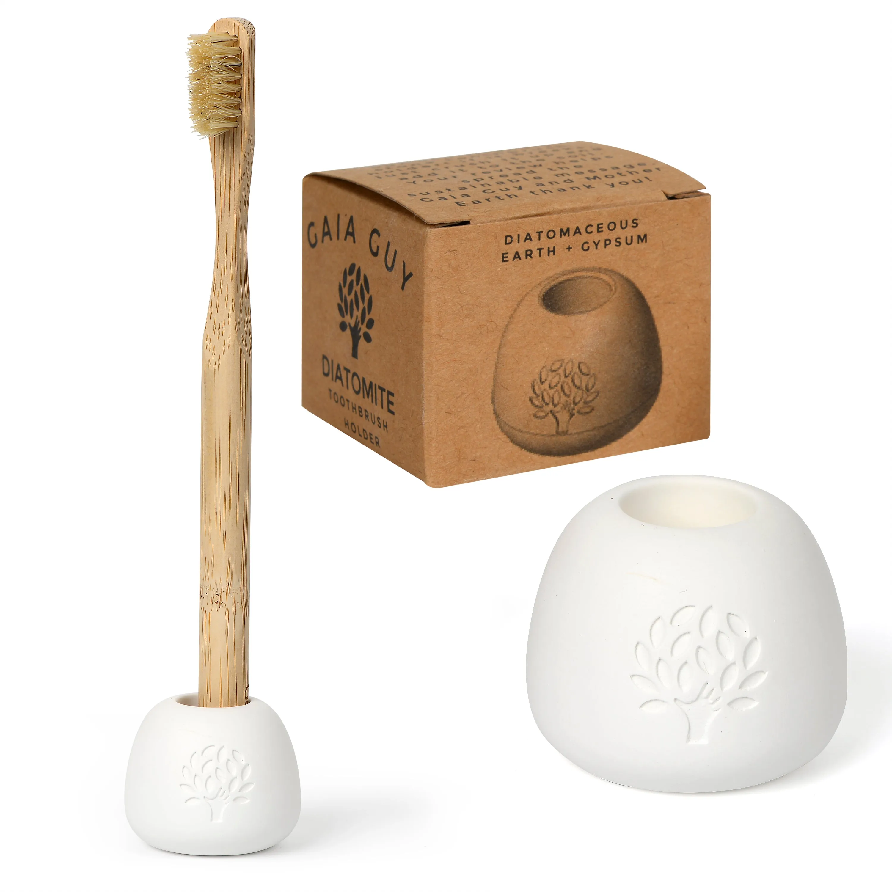 Diatomite Stone Toothbrush Holder: Your Stylish, Sustainable Storage Solution