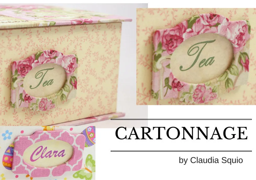 DIY fabric tags, pack with 5, cartonnage kit 107, free online instructions