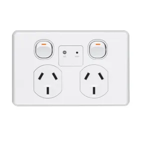 Double Powerpoint with Wi-Fi Extender in White