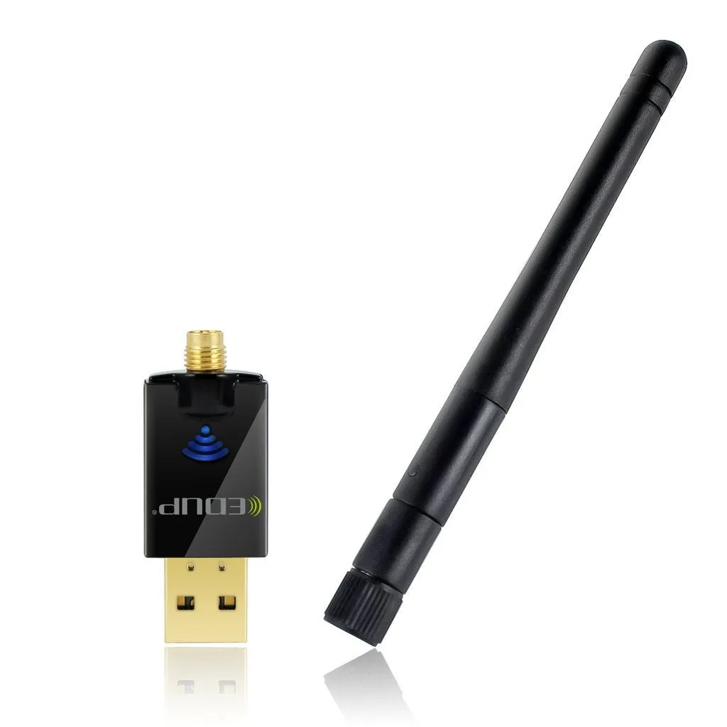 EDUP WiFi Adapter ac600Mbps Wireless USB Adapter 5.8GHz/2.4GHz Dual Band 600Mbps USB Adapter 2dBi External Antennas Supports Windows