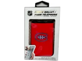 Elastic Phone Wallet Montreal Canadiens Adhesive Holds Up To 5 Cards