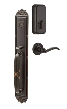 Emtek Single Cylinder Imperial Handleset EMPowered Motorized Smart Lock Upgrade With Egg Knob