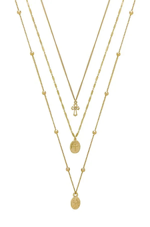 Ettika Let's Go Layers Necklace in Gold