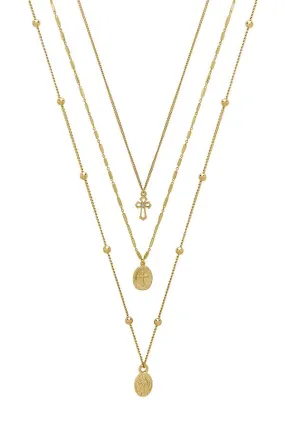 Ettika Let's Go Layers Necklace in Gold