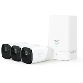 eufy Security Cam 2 Pro 2K Wireless Home Security System (3 Pack)