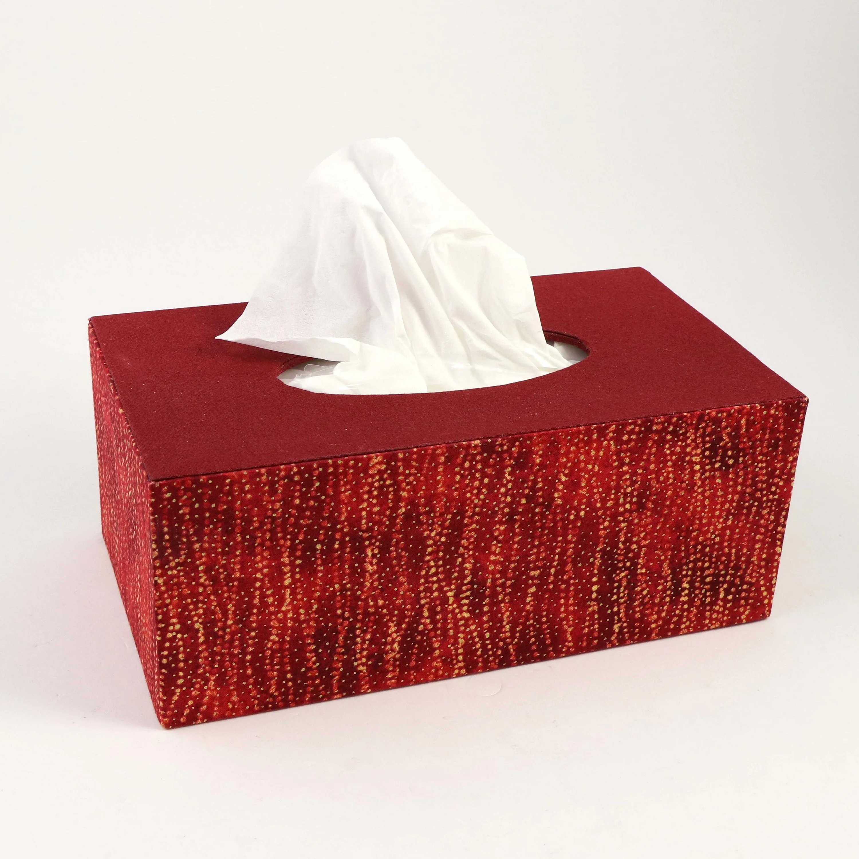 Fabric rectangular tissue box cover DIY kit, cartonnage kit 181, online instructions included