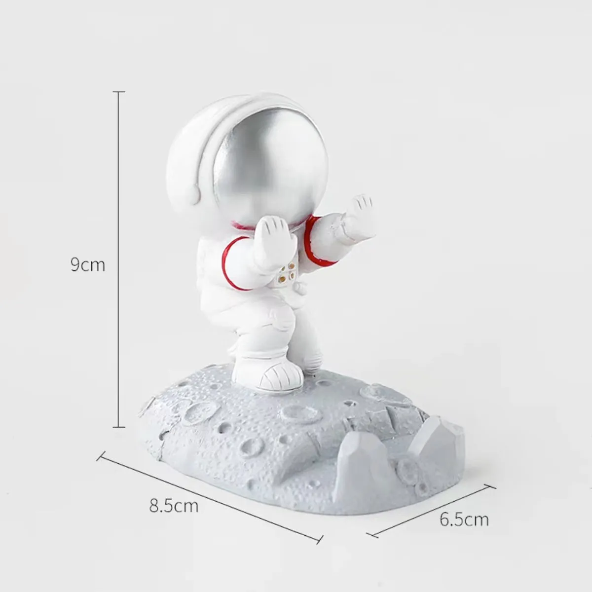 FancyDressWale Astronaut Mobile Phone Holder Desktop Decoration – Space-Themed Desk Accessory Push Hand