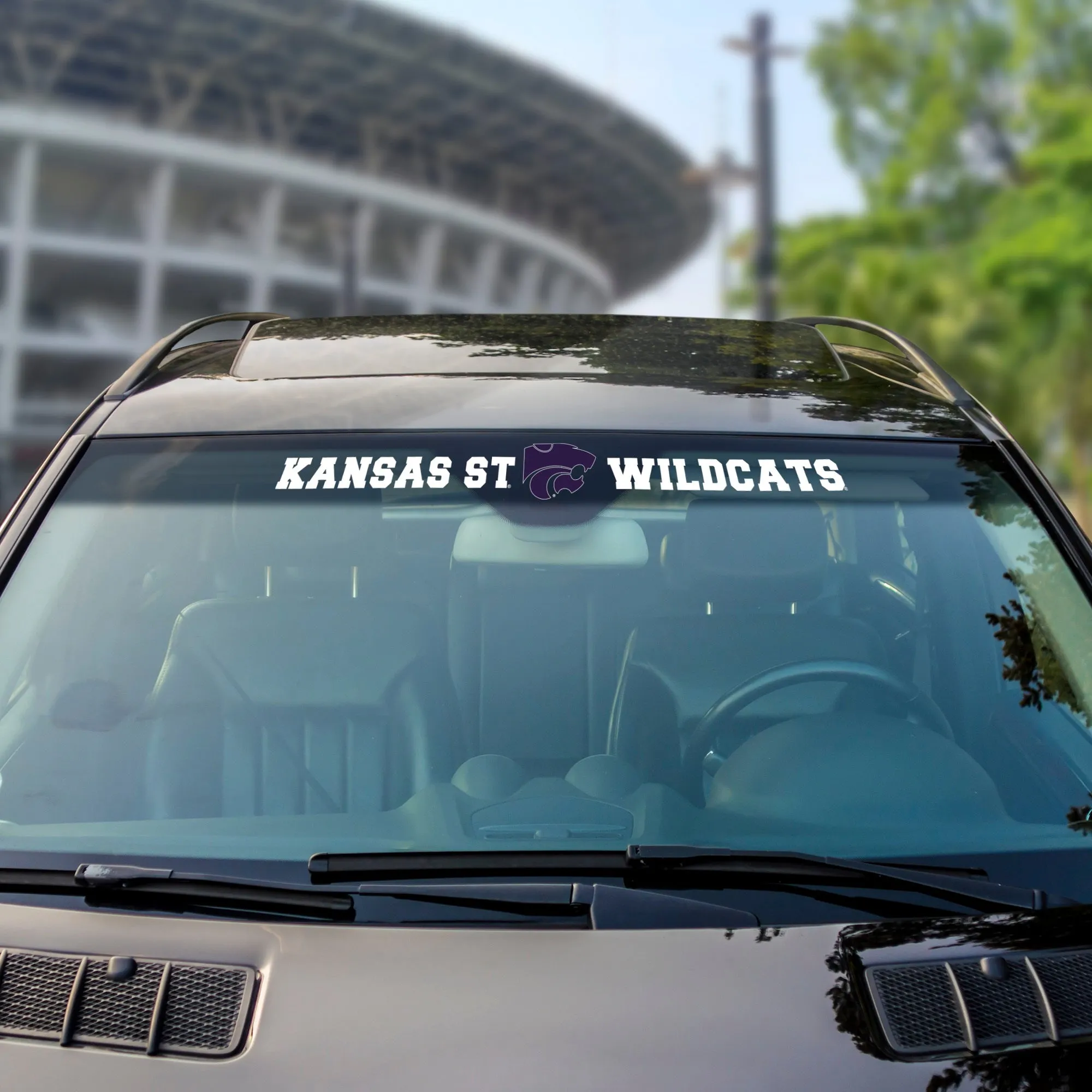 Fanmats Kansas State Wildcats Sun Stripe Windshield Decal 3.25 in. x 34 in.