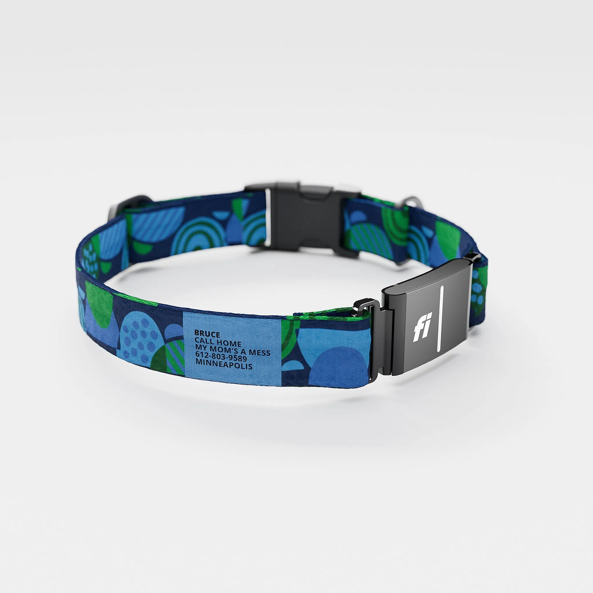 Fi GPS Included Marbles Blue Green Everyday Collar (6 month subscription)