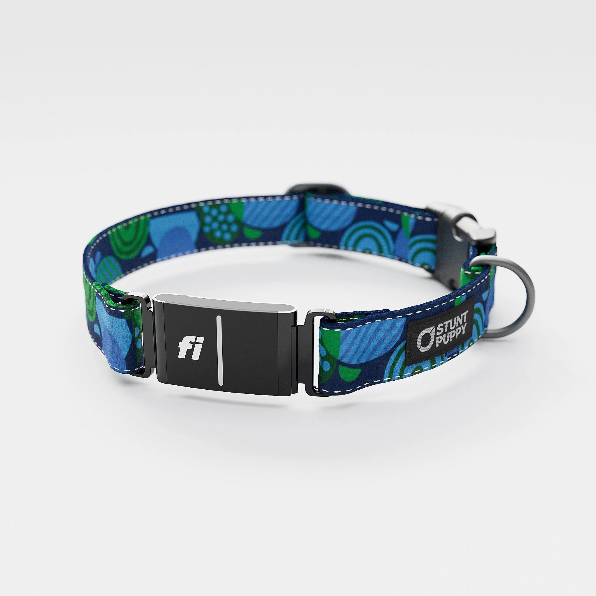 Fi GPS Included Marbles Blue Green Everyday Collar (6 month subscription)