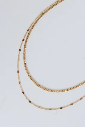 FINAL SALE - Katherine Gold Layered Chain Necklace