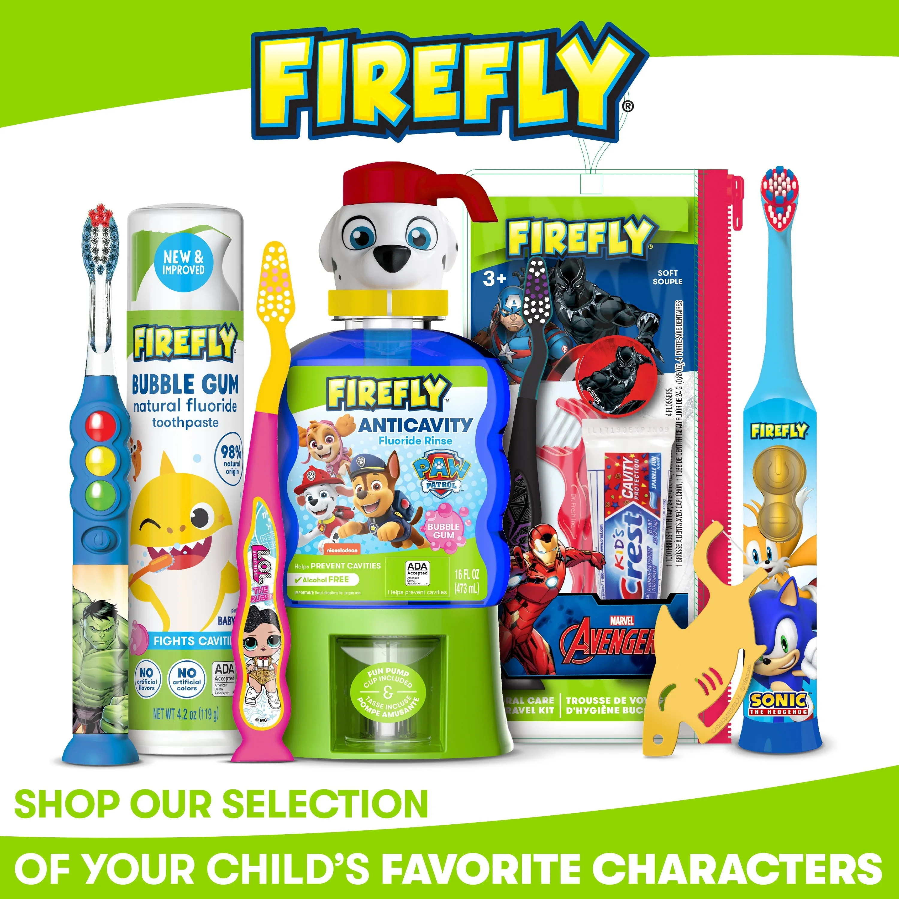 Firefly Clean N' Protect Transformers Battery Powered Toothbrush With 3D Antibacterial Cover