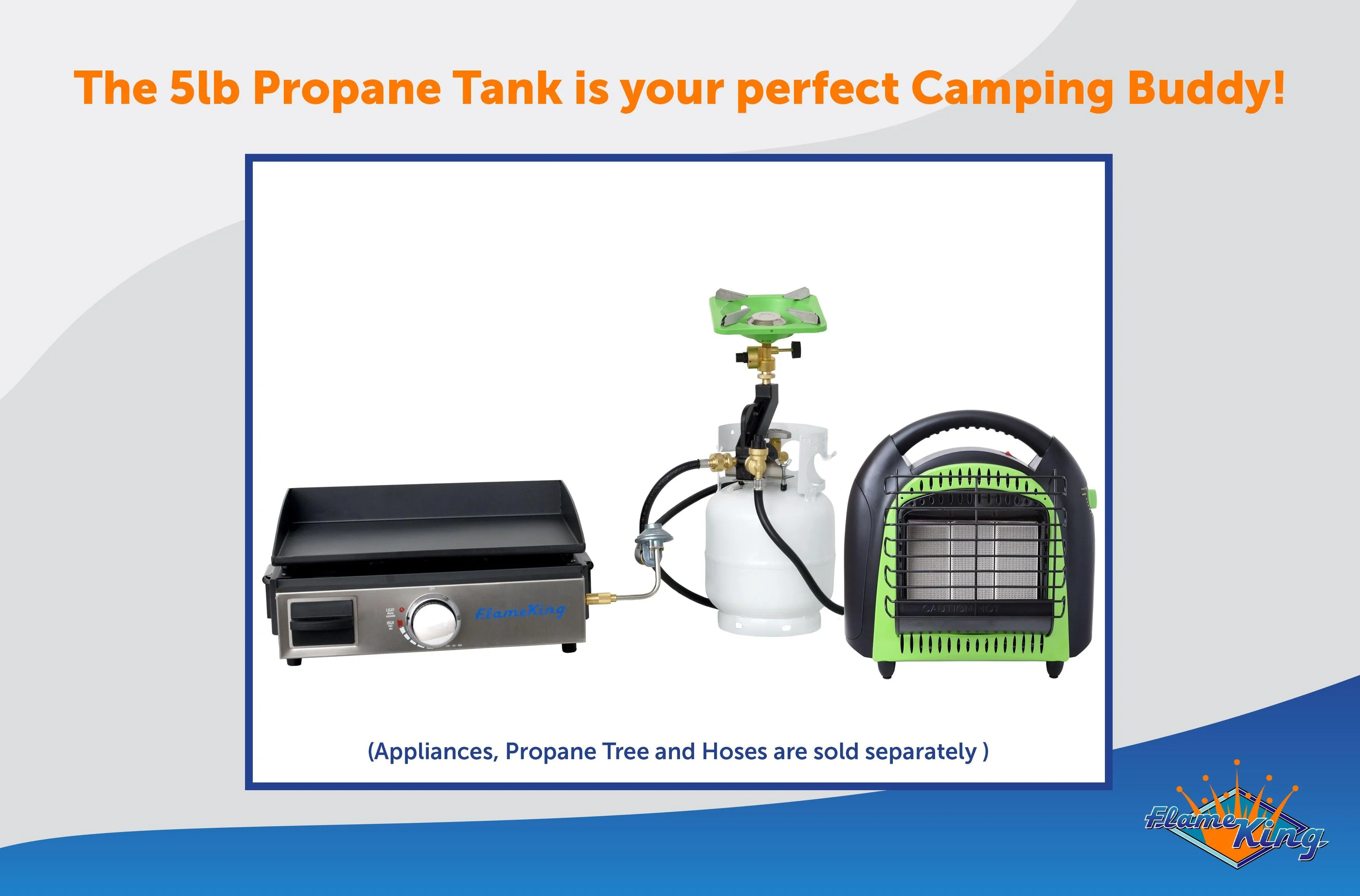 Flame King 5lb Propane Tank LP Cylinder with OPD