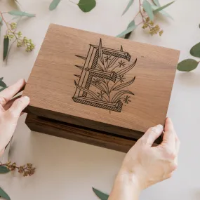 Floral Monogram Keepsake Box