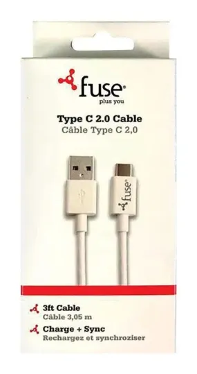 FoneGear  3 ft. L USB Charging and Sync Cable  1 pk-USB Charging Cable