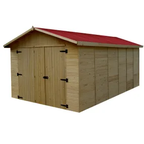 Garage in Legno con 3 Porte 2,8 x 4,8 m