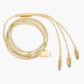 Gold Nylon Charging Cable