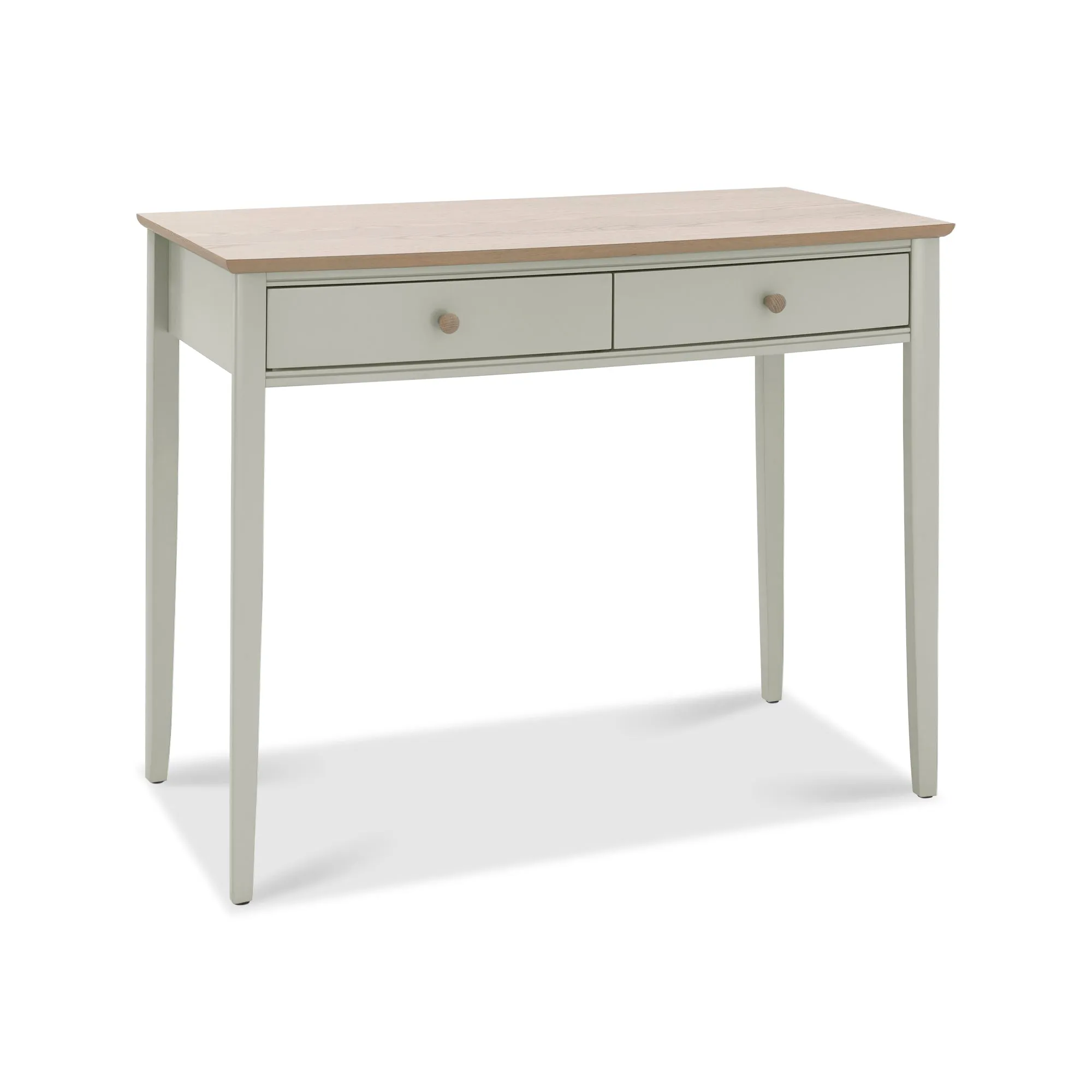 Grey Dressing Table with White Oak Tabletop