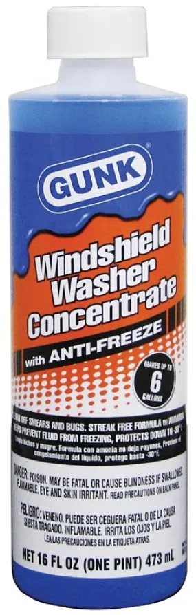 Gunk M516 Windshield Washer Fluid, 16 fl-oz, Bottle :EA: QUANTITY: 1