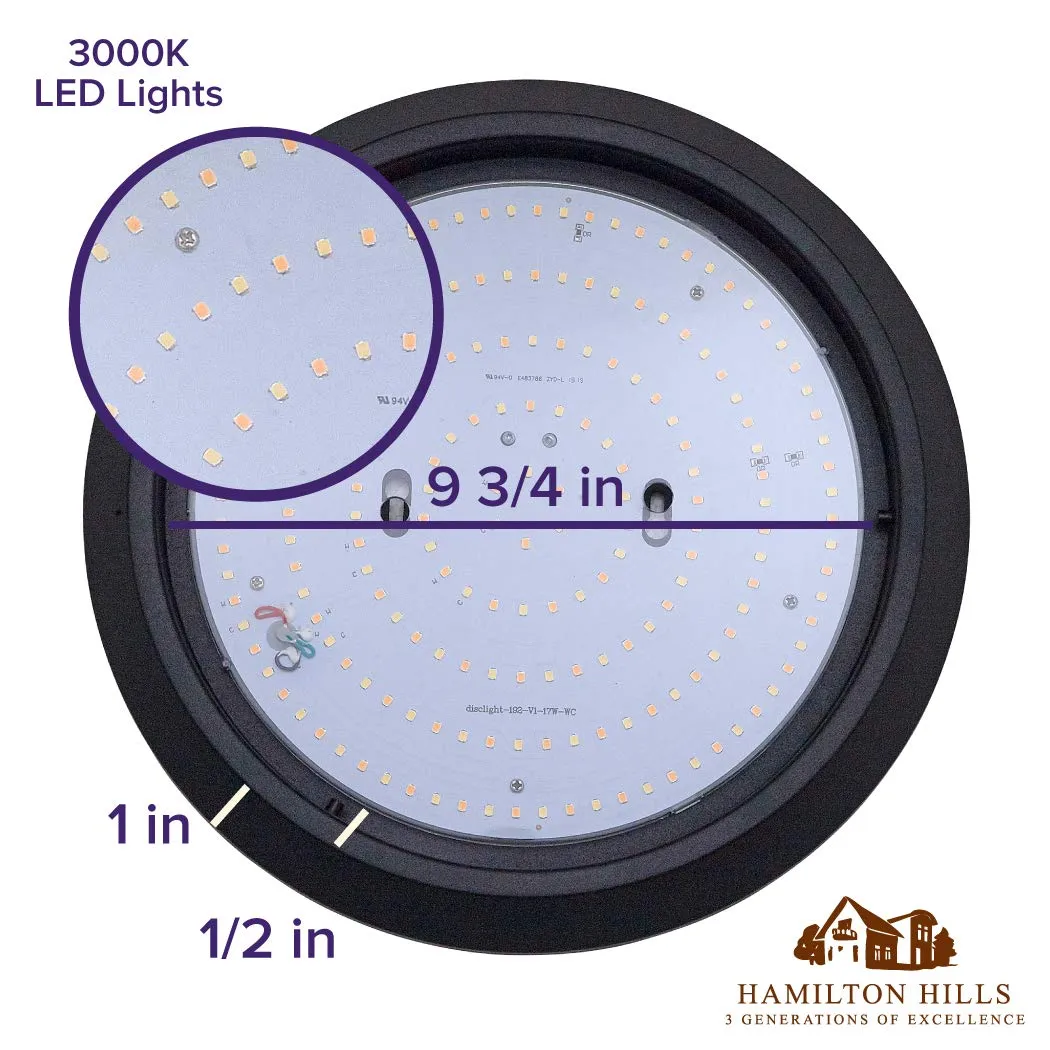 Hamilton Hills New Round Smart Flush Ceiling Light LED Disc Shaped Dimmable Lighting