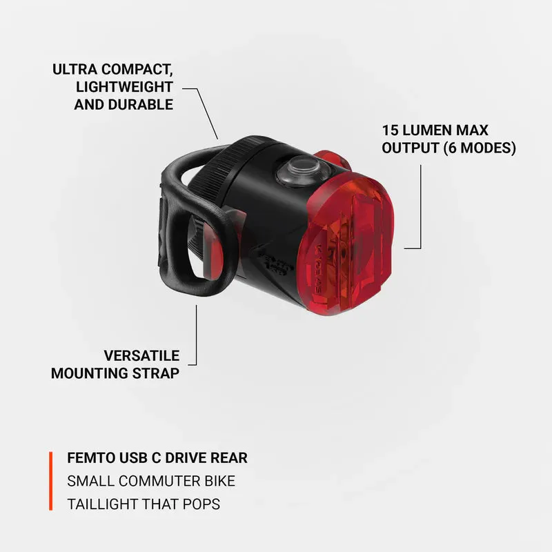 Hecto Drive 500XL / Femto USB-C - Front & Rear Light Set